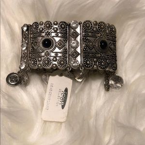 Black and silver bracelet